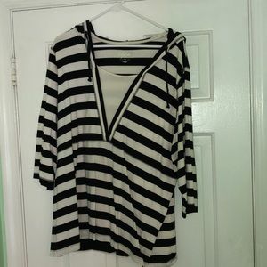 Hooded, one piece shirt